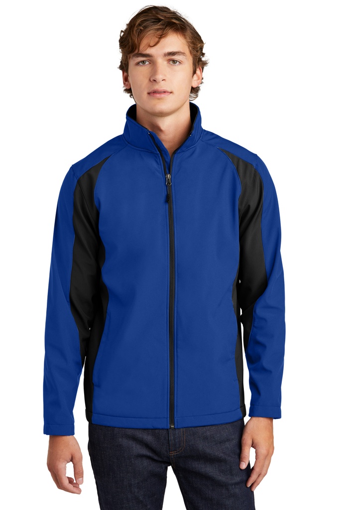 Sport Tek Colorblock Soft Shell Jacket. ST970 NBN Sports